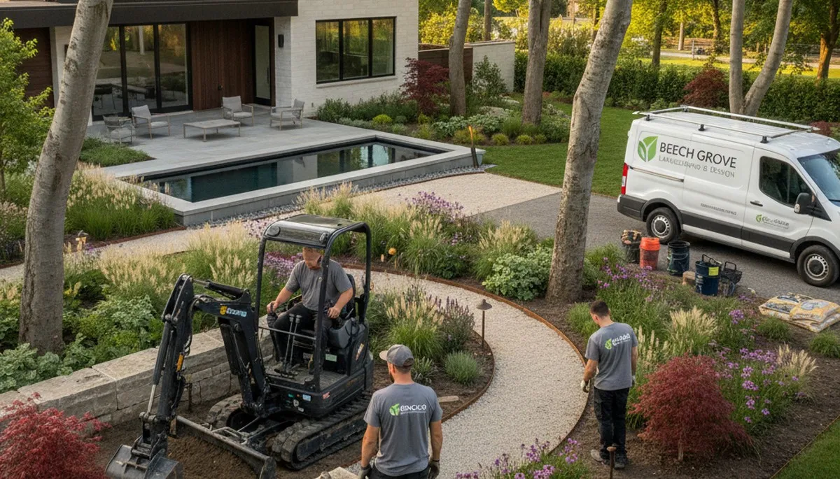 Landscaping service in Indianapolis, IN for custom yard design and outdoor maintenance