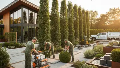 Landscaping team providing garden design and lawn care in Indianapolis, IN