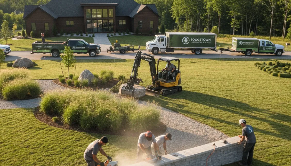 Landscaping team serving Indianapolis, IN with professional landscape design and maintenance services