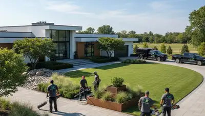 Landscaping team serving Indianapolis, IN with custom landscape design and maintenance services