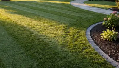 Professional lawn striping and edging by Chop Chop Landscaping in Indianapolis, IN